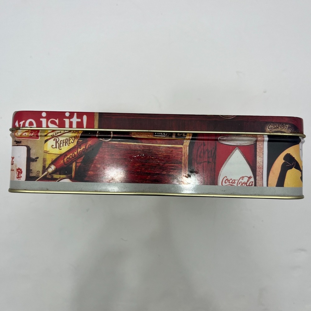 Vtg Coca-Cola 50th Anniversary Advertising Collectible Tin Photo Box W/ Window - Picture 4 of 12